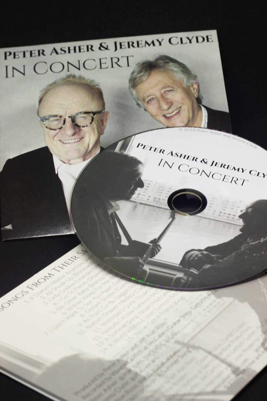 Photo of CD and album packaging for Peter Asher and Jeremy Clyde: In Concert